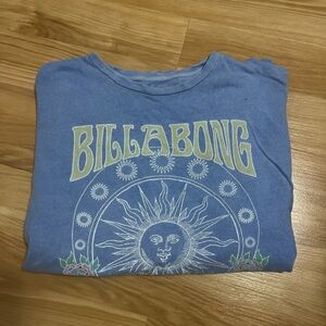Billabong Blue Short Sleeve Tee with Vintage Graphic